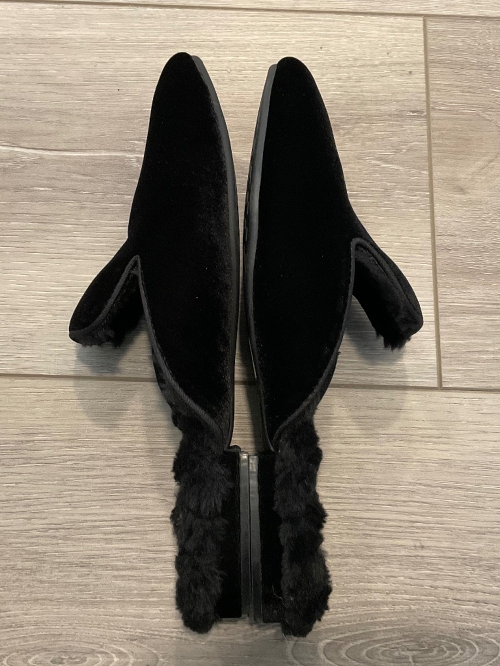 BIRDIES The Phoebe Slide Mule in Black Velvet Size 9 - Picture 5 of 7